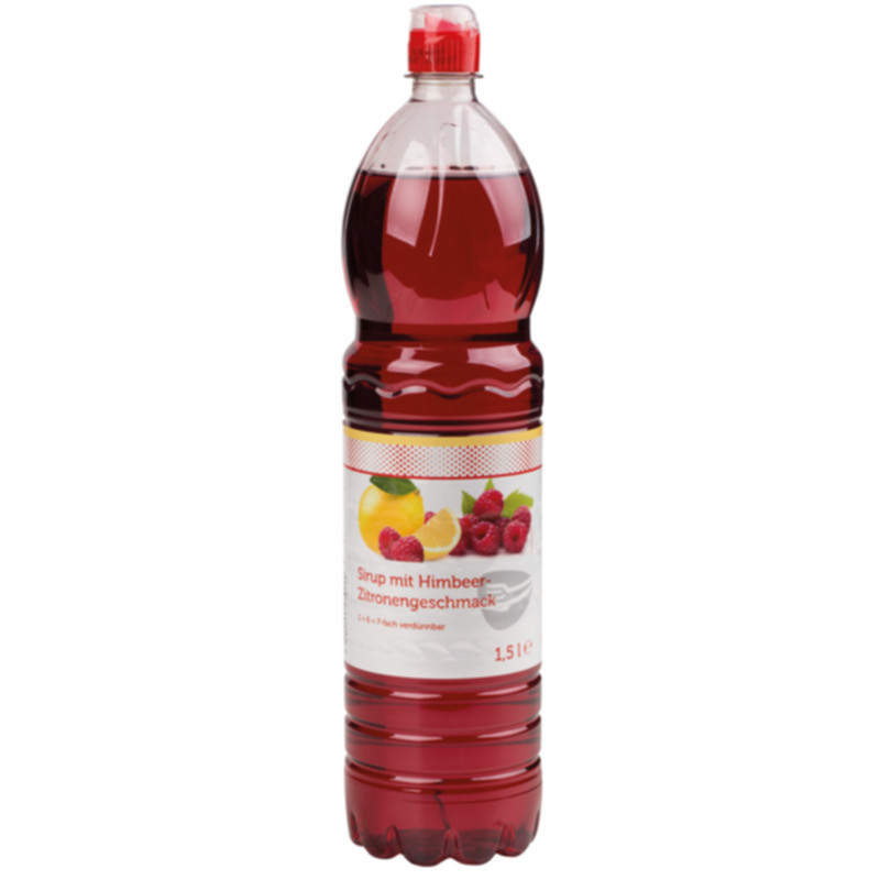 Economy Sirup Himbeer Zitronen Sirup 1,5 l fruchtiger Sirup für Erfrischungsgetränke